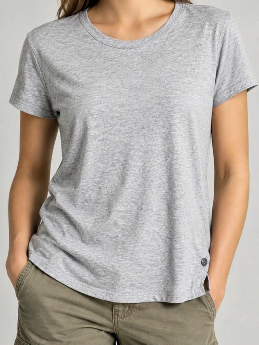 L.L.Bean Women's Large Soft Stretch Supima-Blend Tee, Crewneck Short-Sleeve Soft